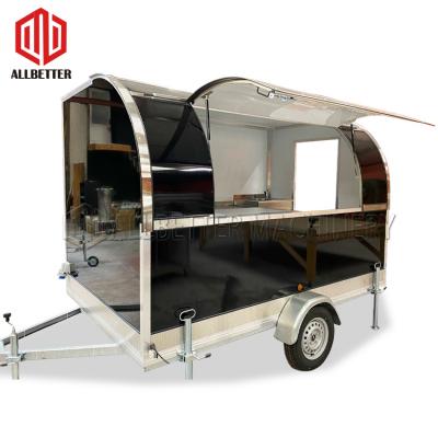 Food Catering Trailer Burger Vans Hotdog Taco Truck Mobile Kitchen Round Food Cart Small Food Trailer